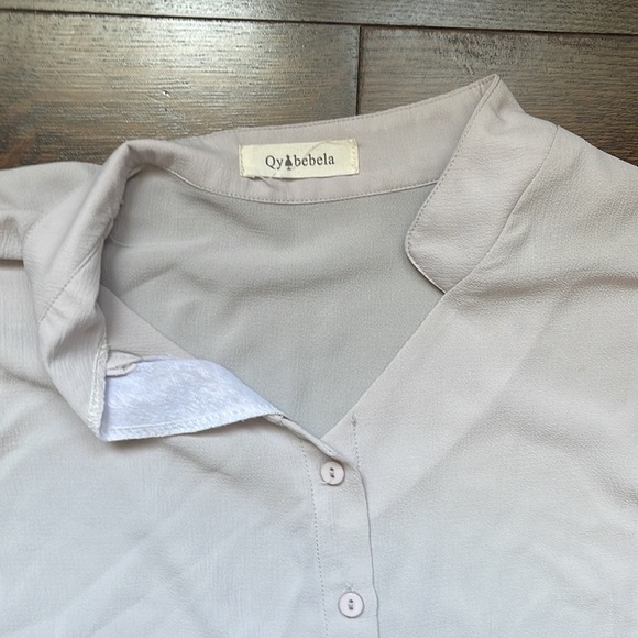 Korean style sheer lavender blouse - Picture 3 of 3